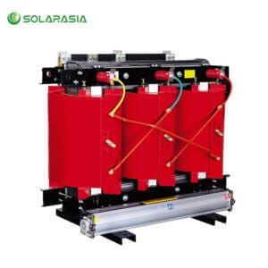Three-phase dry type transformer with epoxy resin insulation for indoor power distribution