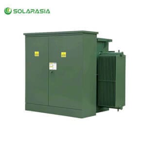 Prefabricated power distribution unit for urban and industrial use.