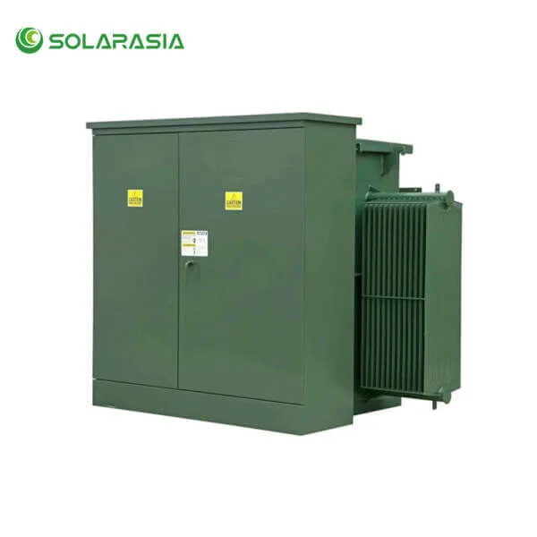 Prefabricated power distribution unit for urban and industrial use.