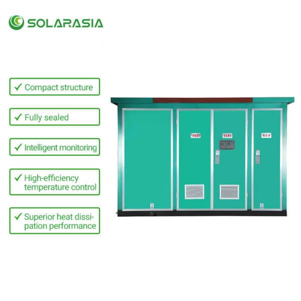 Compact Substation Features - SF6 Switchgear, Plug-and-Play Design, Smart Monitoring Ports