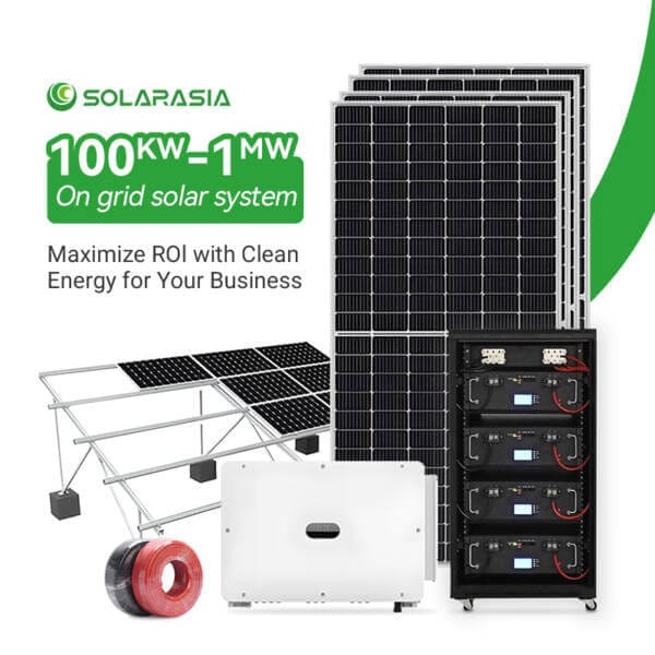 Commercial On-Grid Solar System - 50kW, Huawei Inverter, Industrial Rooftop Solution