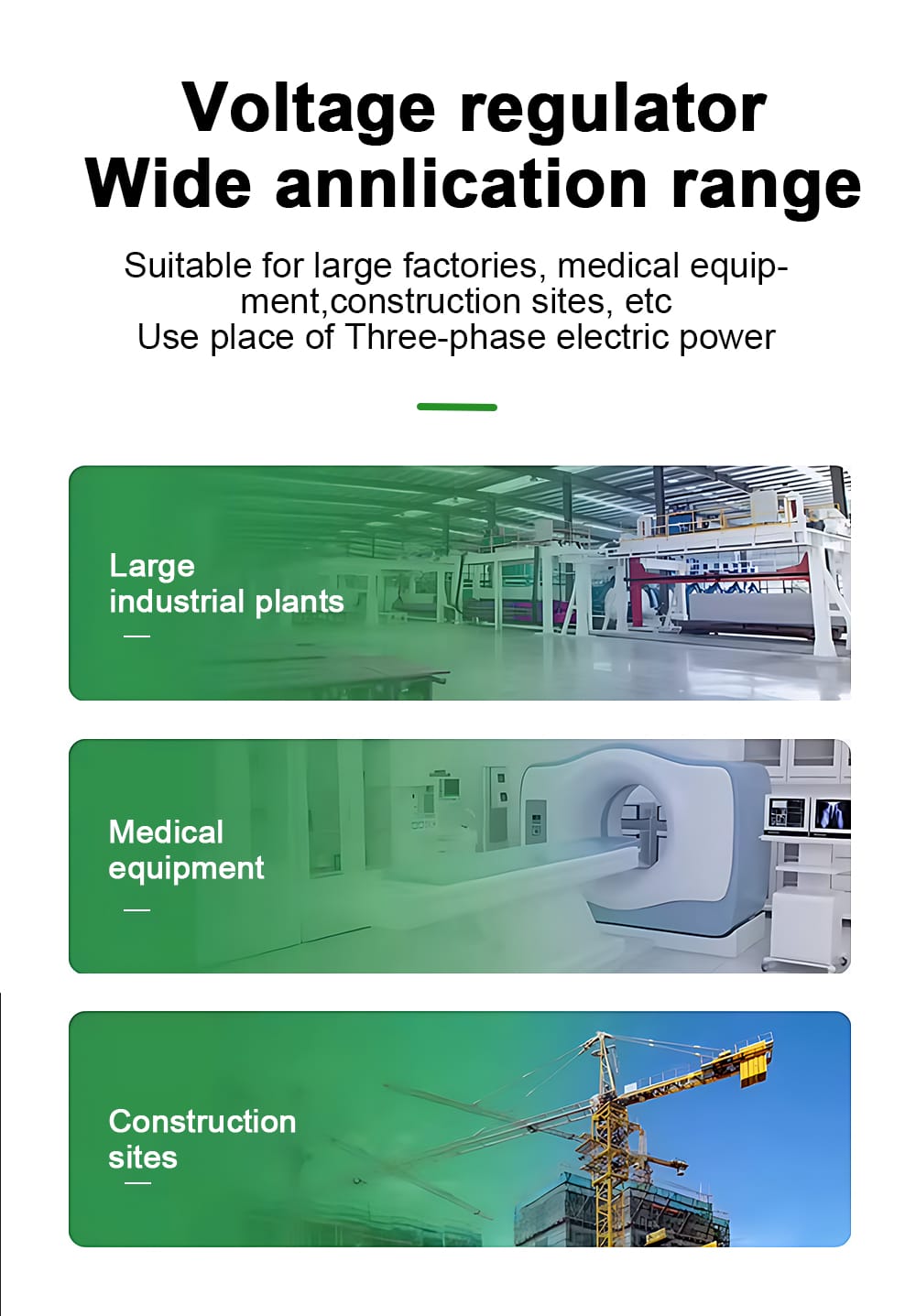 11kV oil immersed transformers used in large industrial plants, medical facilities, and construction sites.