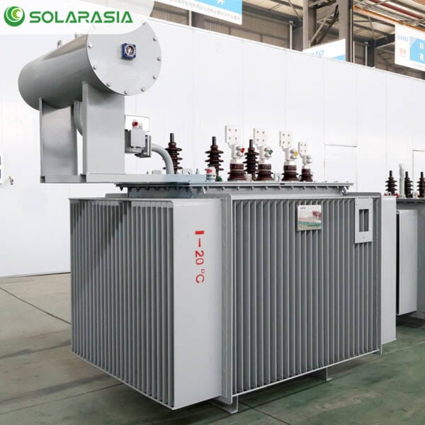 Successfully installed 1250 kVA oil cooled power transformer unit at a customer's operational site, showing integration into the electrical infrastructure.