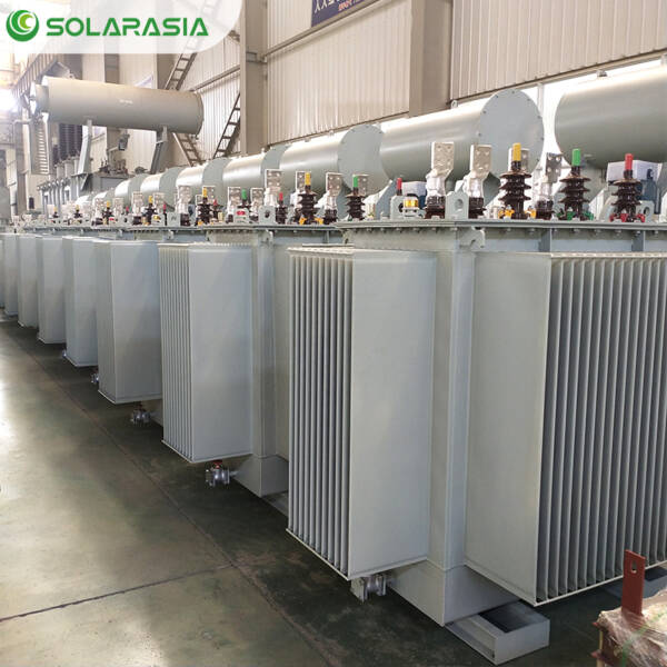 Wide-angle panoramic view of the [Your Company Name] transformer manufacturing factory, showing extensive production floors and facilities.