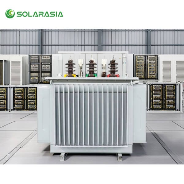 Skilled technicians conduct a final quality audit and secure packaging process for a 33kV oil-immersed transformer, ensuring safe delivery to the project site.