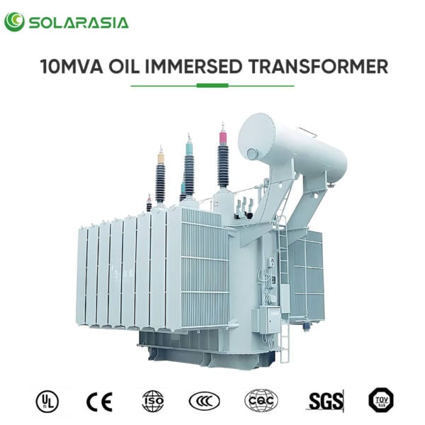 Collage of international certification logos such as ISO, IEC, IEEE, UL, CE etc., applicable to oil immersed power transformers.