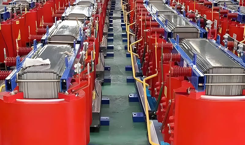 800KVA Dry Type Transformer displayed in manufacturing environment