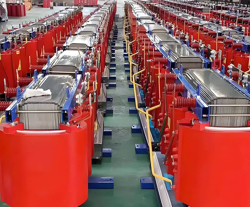800KVA Dry Type Transformer displayed in manufacturing environment