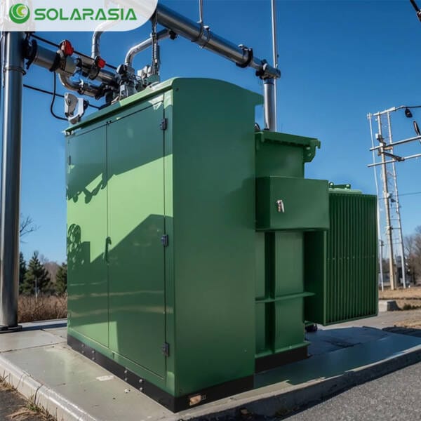 A 3750KVA Pad Mounted Transformer installed in a real-world industrial or utility environment, showing its scale and application.