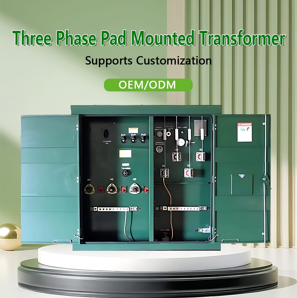 Professional photo of 500KVA Pad Mounted Transformer unit in operational environment