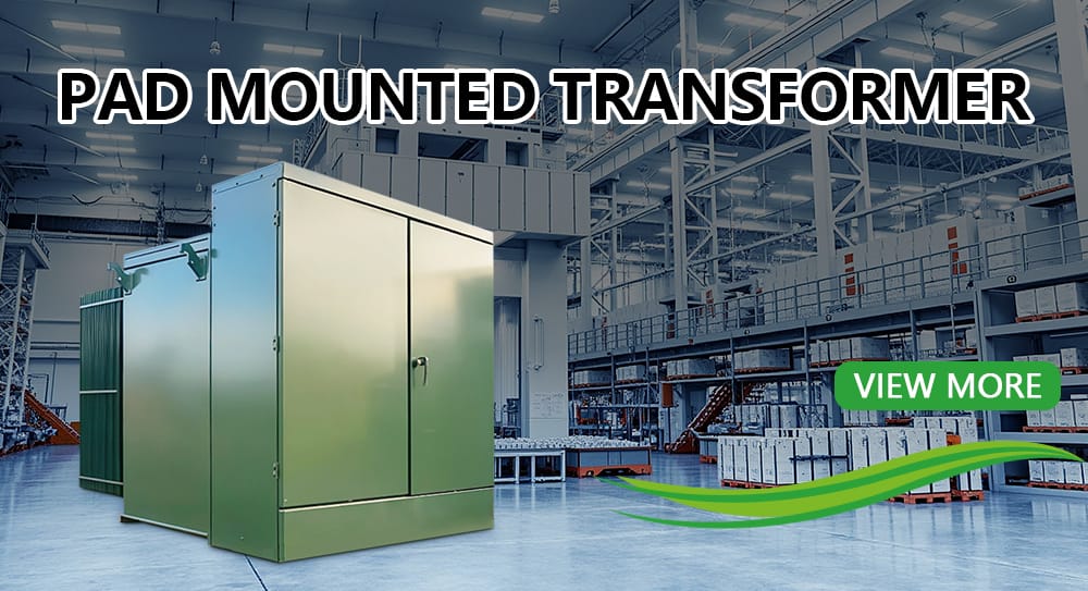 Dominant front view of a heavy-duty 1000KVA Pad Mounted Transformer.