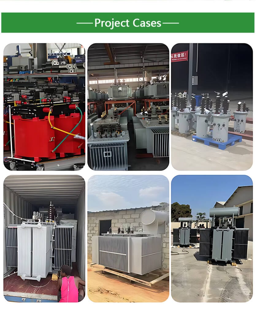 Inside view of a modern, clean transformer manufacturing factory producing 500KVA Dry-Type Transformers.