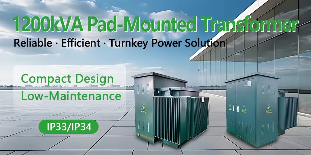 Professional main product image of a high-quality 1200KVA Pad Mounted Transformer for reliable outdoor power distribution.