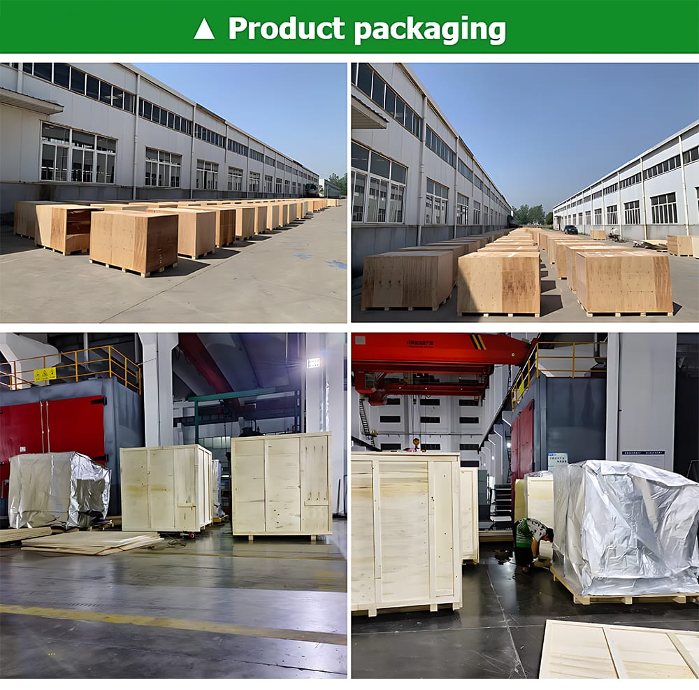 A 2000KVA Dry Type Transformer securely crated and packaged on a wooden pallet for safe international shipping and transport.