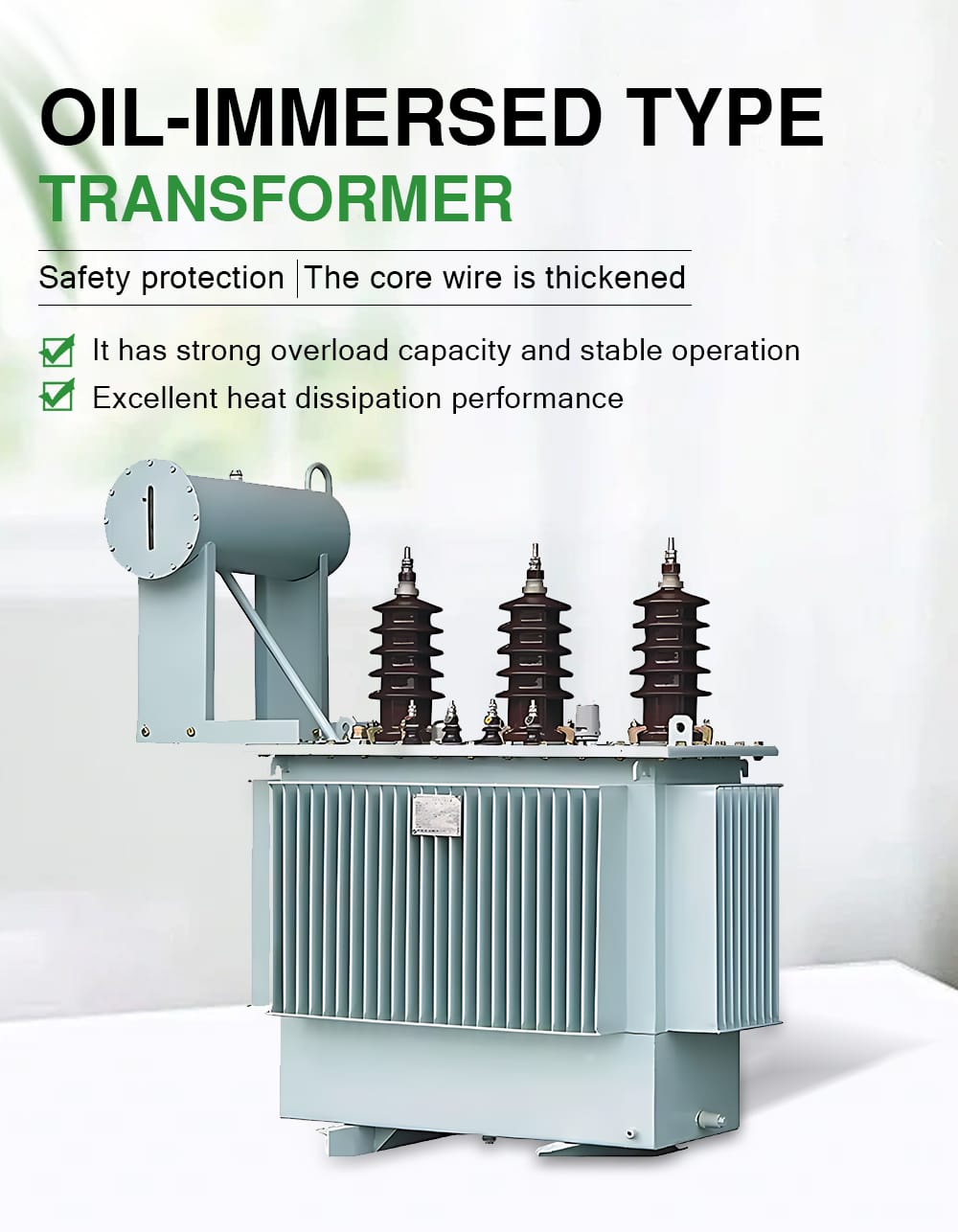 A robust 400KVA oil immersed transformer designed for stable operation and excellent heat dissipation.