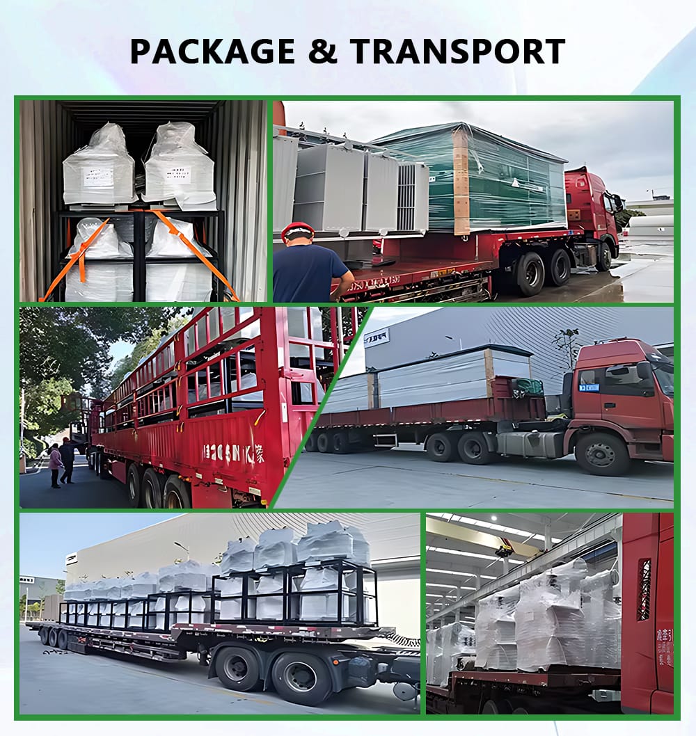 A securely crated and packaged 50KVA Dry Type Transformer ready for sea or land shipping, ensuring safe delivery to global clients.
