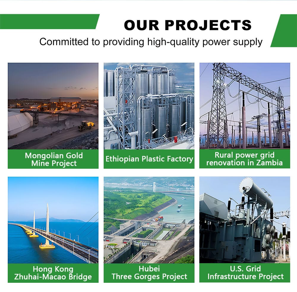 World map or icons showing global projects using our 500KVA oil immersed transformers in mining, industry, and infrastructure.