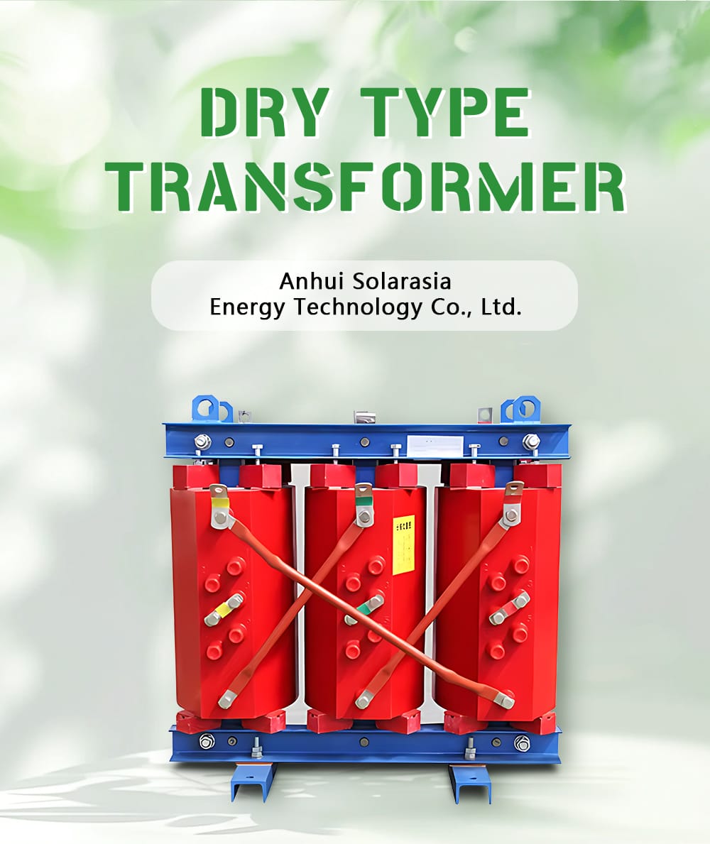 Professional high-resolution image of a standalone 1250KVA Dry Type Transformer, showcasing its robust design, cooling ducts, and terminal panels in a clean environment.