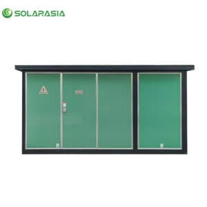 Primary showcase of a 1000KVA European Box Type Substation, highlighting its compact, robust, and weatherproof enclosure design for reliable power distribution.