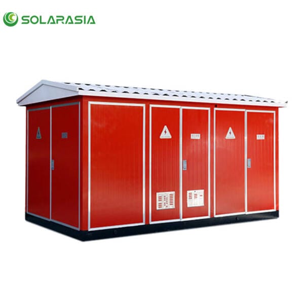 Primary exterior view of a compact and modern 800KVA European Box Type Substation.