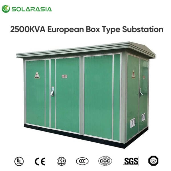 Quality certifications and compliance certificates for 2500KVA European Box Type Substation