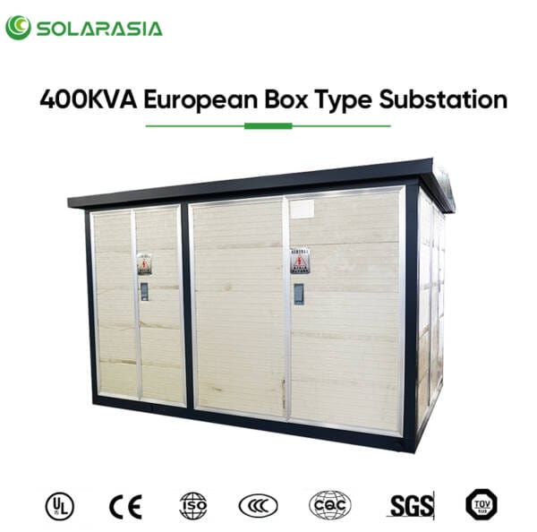 Official certifications and quality approvals held by the 400KVA European Box Type Substation.
