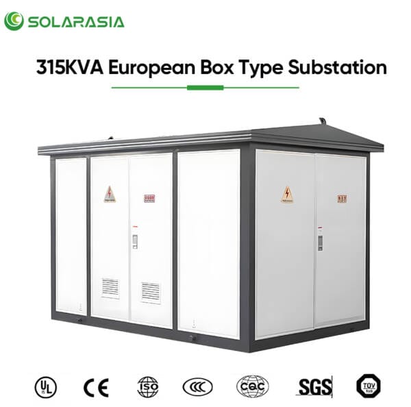 Collage of international quality and safety certificates and qualifications held for the 315KVA European Box Type Substation.