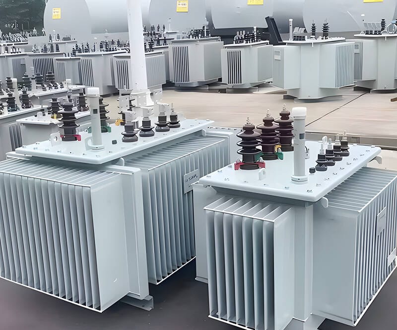 Quality testing area for 50KVA oil immersed transformers in the factory
