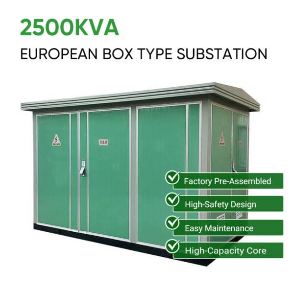 Four core features illustration of 2500KVA European Box Type Substation