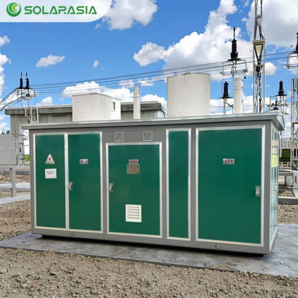 1000KVA European Box Type Substation serving a critical infrastructure project like a street lighting system or public utility.