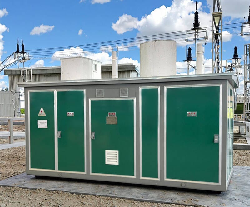 1000KVA European Box Type Substation serving a critical infrastructure project like a street lighting system or public utility.