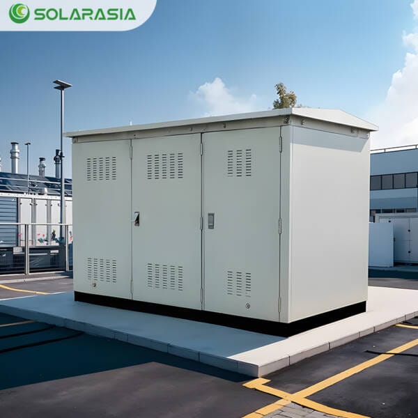 400KVA European Box Type Substation deployed in an industrial park or utility application for dedicated power distribution.