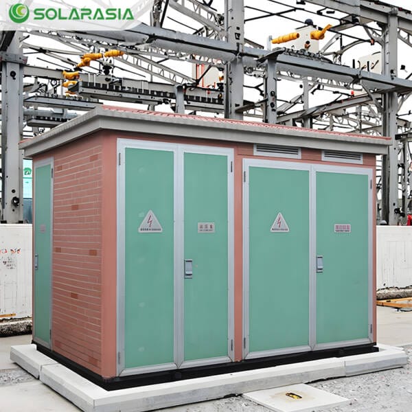 1000KVA European Box Type Substation installed in a commercial or light urban area, demonstrating its space-saving and aesthetic design.