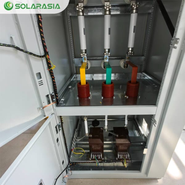 Detailed internal engineering and wiring of the 1250KVA European Box Type Substation.