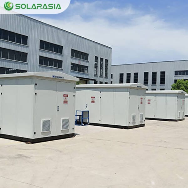 Assembly line and testing of the 500KVA European Box Type Substation in a modern factory.