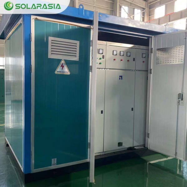 The 250KVA European Box Type Substation shown in a typical installation setting, demonstrating its practical application and scale.