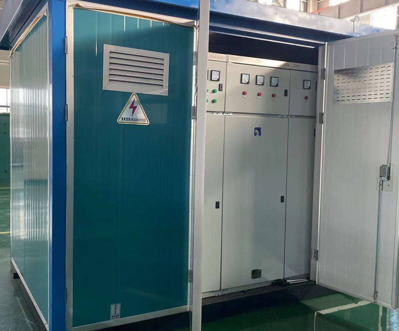 The 250KVA European Box Type Substation shown in a typical installation setting, demonstrating its practical application and scale.
