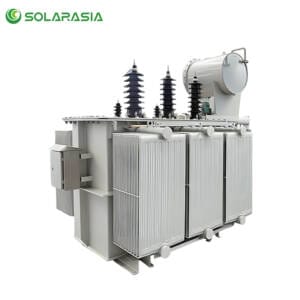 Main product display of the S11 M 50/100KVA oil immersed transformer used for industrial and utility power distribution.
