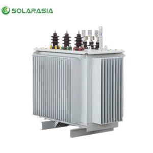 A robust and reliable 30KVA oil immersed transformer, showcasing its durable exterior and compact design for efficient power distribution.