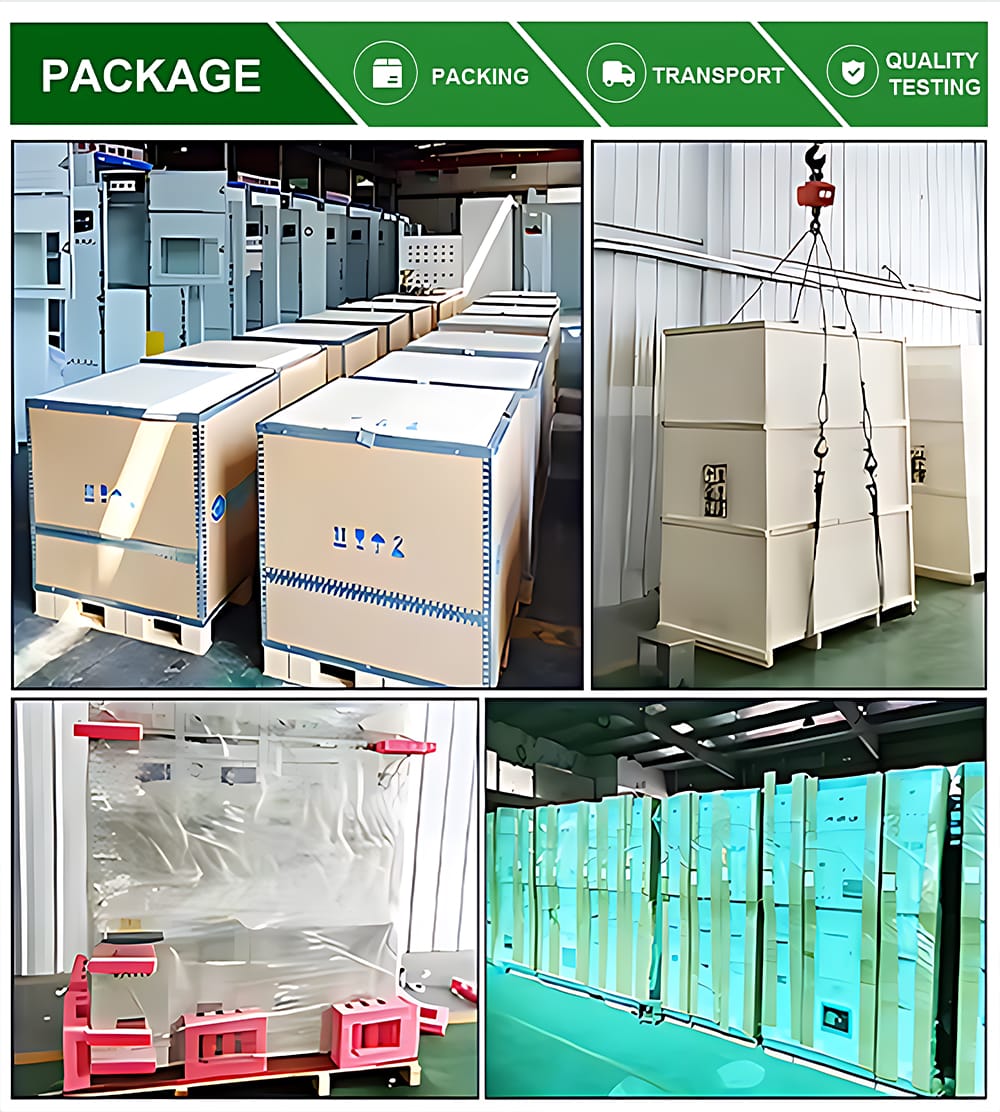  A 30KVA oil immersed transformer securely packaged with wooden crate and weather-proof protection, ready for safe transport.