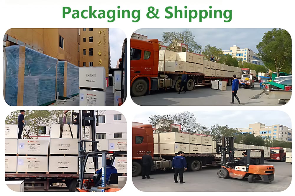Secure packaging and truck transport of 63KVA oil type transformer for international delivery