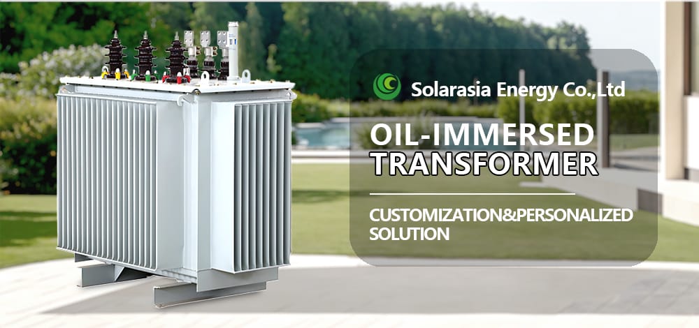 A professional-grade oil immersed transformer, showcasing its robust and durable industrial design for reliable power distribution.