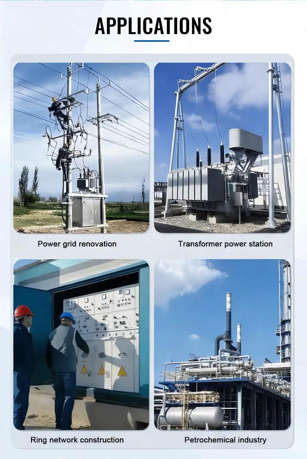 Applications of SCB dry type transformer in power grid and petrochemical industry