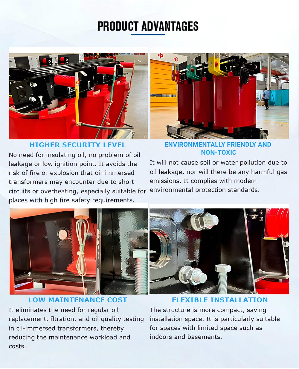 Advantages of SCB cast resin dry type transformer including high safety and low maintenance