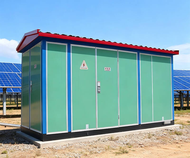 Application scene showing a 30-1600KVA Prefabricated Substation installed in an industrial and commercial power distribution site.
