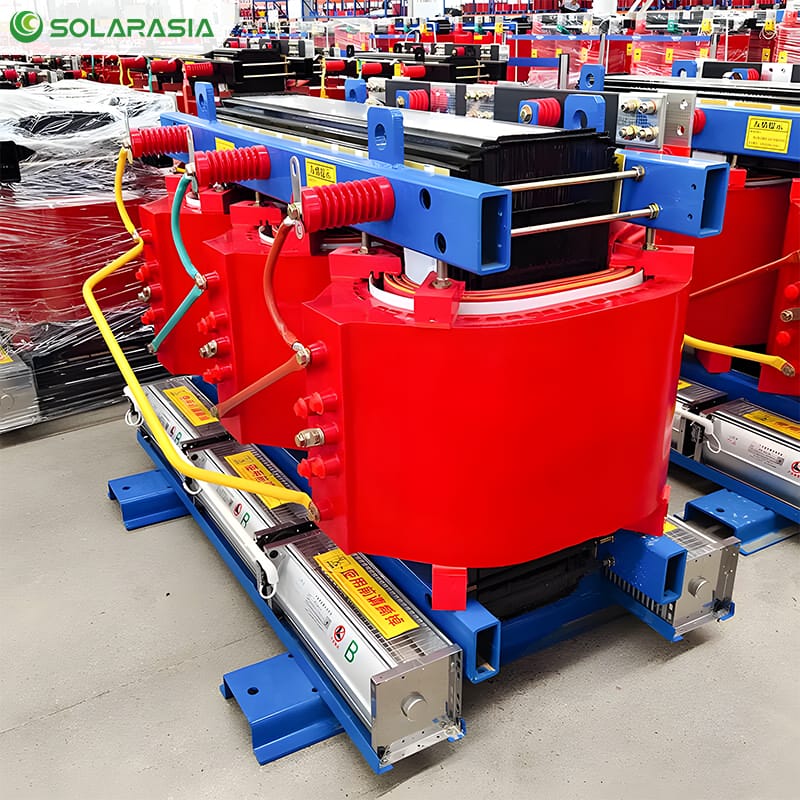 Dry type transformer 800KVA production line in factory, SCB12 model manufacturing