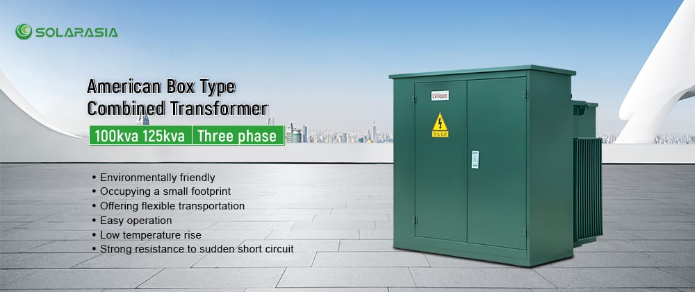 American box type pad mounted transformer 100kva 125kva three phase with low temperature rise and strong short circuit resistance