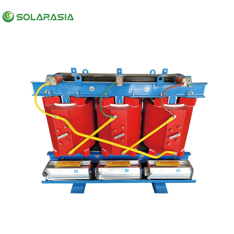 SCB12 800KVA dry type transformer product display, white background and lifestyle background, three-phase cast resin transformer