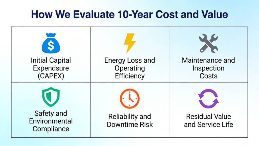 10-Year Substation Cost Comparison Chart