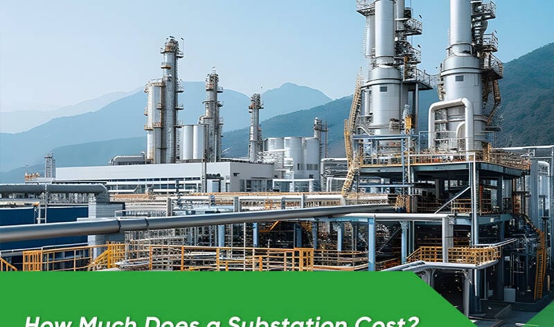 Infographic comparing 10‑year substation cost of oil‑immersed, dry‑type, and pad‑mounted solutions